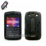 Wholesale Armor Hybrid Case for BlackBerry 9350 (BlackBlack)